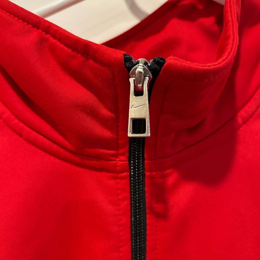 Nike Jacket Mens Large Red White Full Zip Athletic Dept Swoosh size XL - Picture 4 of 10